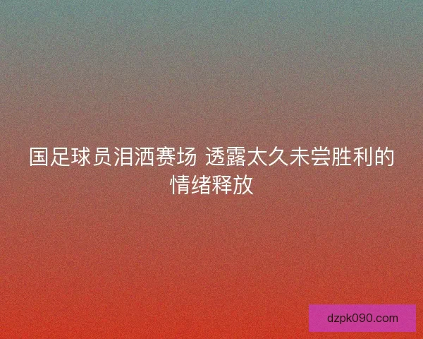 国足球员泪洒赛场 透露太久未尝胜利的情绪释放